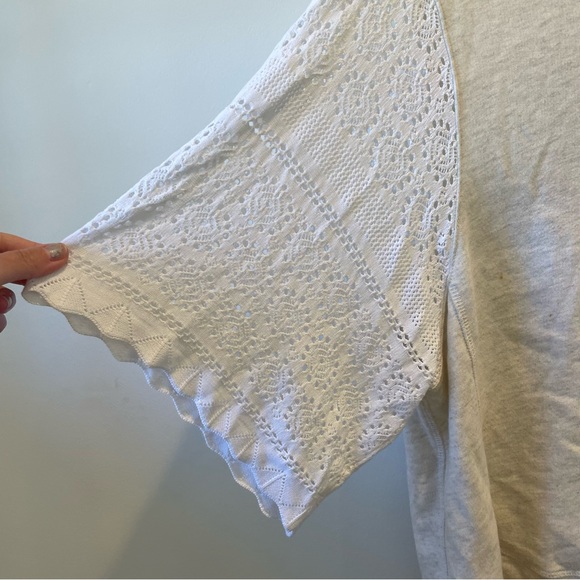 Anthropologie Akemi + kin crochet knit short sleeve top small - Picture 6 of 8